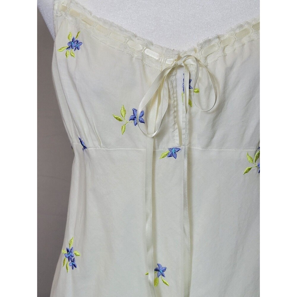 Y2K Victorias Secret Floral Long Slip Dress Large Cottagecore Coquette Prairie - Picture 4 of 16
